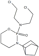 Tetrahydro-2-[bis(2-chloroethyl)amino]-3-(2-norbornyl)-2H-1,3,2-oxazaphosphorine 2-oxide 구조식 이미지