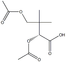 [R,(-)]-2,4-Bis(acetyloxy)-3,3-dimethylbutyric acid 구조식 이미지