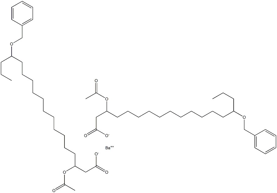 Bis(15-benzyloxy-3-acetyloxystearic acid)barium salt 구조식 이미지