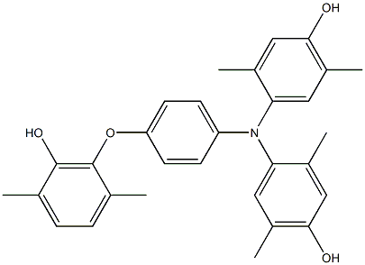 N,N-Bis(4-hydroxy-2,5-dimethylphenyl)-4-(6-hydroxy-2,5-dimethylphenoxy)benzenamine Structure