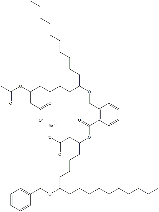 Bis(8-benzyloxy-3-acetyloxystearic acid)barium salt 구조식 이미지