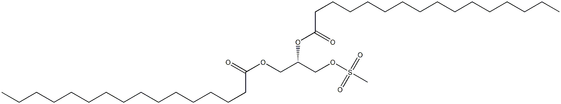 [S,(-)]-1-O,2-O-Dipalmitoyl-D-glycerol 3-methanesulfonate Structure