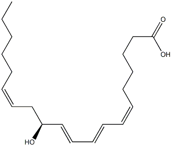 (12S,6Z,8E,10E,14Z)-12-Hydroxy-6,8,10,14-icosatetraenoic acid 구조식 이미지