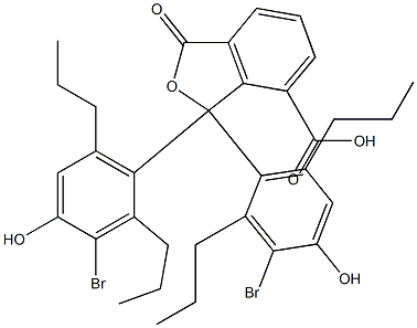 1,1-Bis(3-bromo-4-hydroxy-2,6-dipropylphenyl)-1,3-dihydro-3-oxoisobenzofuran-7-carboxylic acid Structure