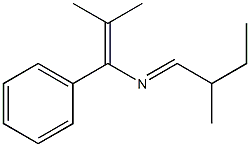 1-Phenyl-1-[(1-methylpropyl)methyleneamino]-2-methyl-1-propene Structure