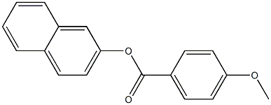 4-Methoxybenzoic acid 2-naphtyl ester 구조식 이미지