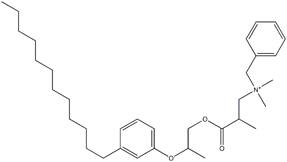 N,N-Dimethyl-N-benzyl-N-[2-[[2-(3-dodecylphenyloxy)propyl]oxycarbonyl]propyl]aminium Structure