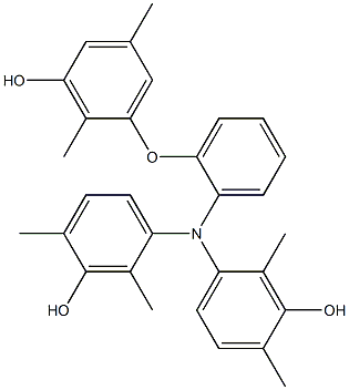 N,N-Bis(3-hydroxy-2,4-dimethylphenyl)-2-(3-hydroxy-2,5-dimethylphenoxy)benzenamine 구조식 이미지