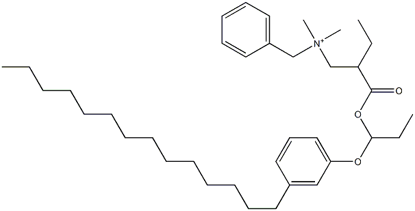 N,N-Dimethyl-N-benzyl-N-[2-[[1-(3-tetradecylphenyloxy)propyl]oxycarbonyl]butyl]aminium Structure