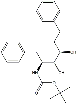 N-[(1S,2R,3R)-1-Benzyl-2,3-dihydroxy-5-phenylpentyl]carbamic acid tert-butyl ester 구조식 이미지