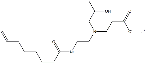 3-[N-(2-Hydroxypropyl)-N-[2-(7-octenoylamino)ethyl]amino]propionic acid lithium salt Structure