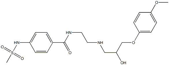 4-Methylsulfonylamino-N-[2-[2-hydroxy-3-(4-methoxyphenoxy)propylamino]ethyl]benzamide Structure