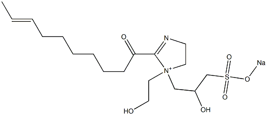 1-(2-Hydroxyethyl)-1-[2-hydroxy-3-(sodiooxysulfonyl)propyl]-2-(8-decenoyl)-2-imidazoline-1-ium Structure