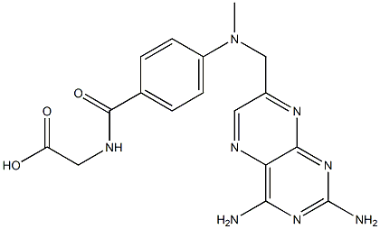 N-[4-[[(2,4-Diaminopteridin-7-yl)methyl]methylamino]benzoyl]glycine 구조식 이미지