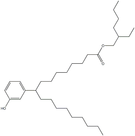 9-(3-Hydroxyphenyl)stearic acid 2-ethylhexyl ester Structure