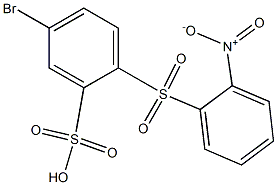 5-Bromo-2-[(2-nitrophenyl)sulfonyl]benzenesulfonic acid Structure