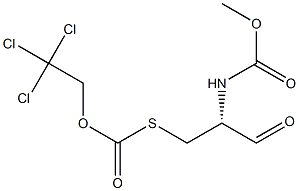 (R)-2-[(Methoxycarbonyl)amino]-3-[(2,2,2-trichloroethoxycarbonyl)thio]propanal 구조식 이미지