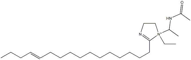 1-[1-(Acetylamino)ethyl]-1-ethyl-2-(12-hexadecenyl)-2-imidazoline-1-ium 구조식 이미지