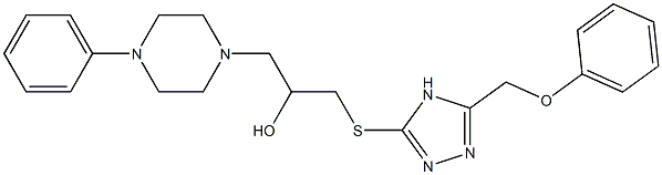 1-[[5-(Phenoxymethyl)-4H-1,2,4-triazol-3-yl]thio]-3-(4-phenylpiperazino)-2-propanol Structure