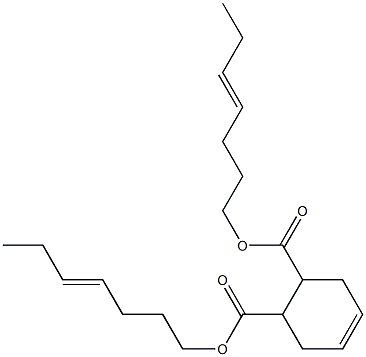 4-Cyclohexene-1,2-dicarboxylic acid bis(4-heptenyl) ester Structure