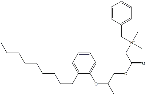 N,N-Dimethyl-N-benzyl-N-[[[2-(2-nonylphenyloxy)propyl]oxycarbonyl]methyl]aminium Structure