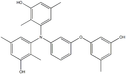 N,N-Bis(3-hydroxy-2,5-dimethylphenyl)-3-(3-hydroxy-5-methylphenoxy)benzenamine 구조식 이미지