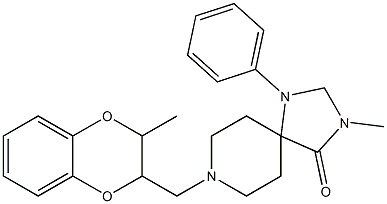 3-Methyl-8-[(3-methyl-1,4-benzodioxan-2-yl)methyl]-1-phenyl-1,3,8-triazaspiro[4.5]decan-4-one Structure