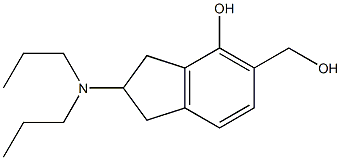 5-Hydroxymethyl-2-(dipropylamino)indan-4-ol 구조식 이미지