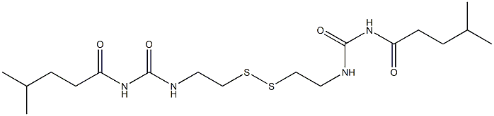 1,1'-[Dithiobis(2,1-ethanediyl)]bis(3-(4-methylpentanoyl)urea) Structure