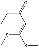 1,1-Bis(methylthio)-2-methyl-1-penten-3-one Structure