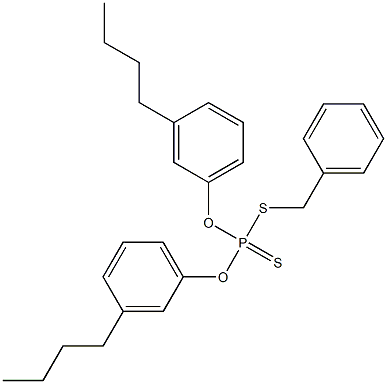 Dithiophosphoric acid O,O-bis(3-butylphenyl)S-benzyl ester 구조식 이미지