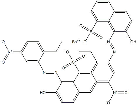 Bis[1-[(2-ethyl-5-nitrophenyl)azo]-2-hydroxy-8-naphthalenesulfonic acid]barium salt Structure