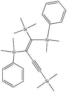 (E)-1,4-Bis(trimethylsilyl)-1,2-bis(phenyldimethylsilyl)-1-buten-3-yne 구조식 이미지