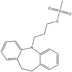 Methanesulfonic acid 3-(10,11-dihydro-5H-dibenz[b,f]azepin-5-yl)propyl ester 구조식 이미지