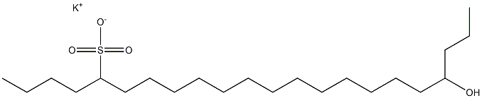 19-Hydroxydocosane-5-sulfonic acid potassium salt Structure
