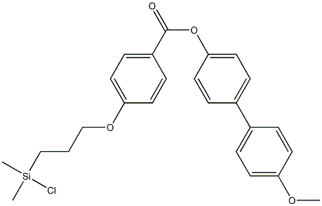 4-[3-(Chlorodimethylsilyl)propoxy]benzoic acid 4'-methoxy-1,1'-biphenyl-4-yl ester 구조식 이미지