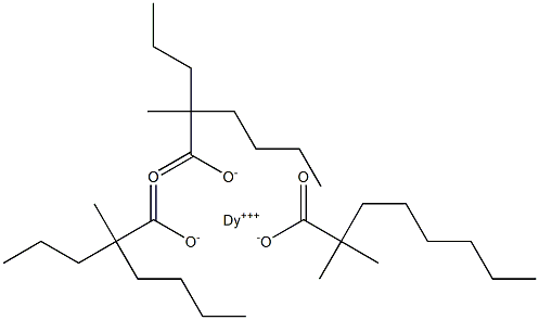 Dysprosium(III)2,2-dimethyloctanoate=bis(2-methyl-2-propylhexanoate) 구조식 이미지
