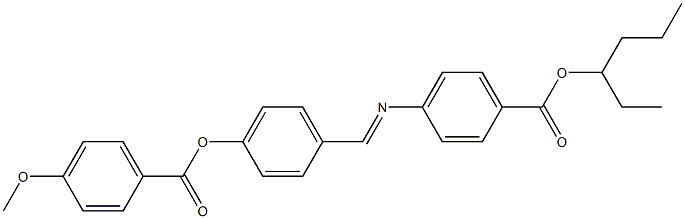 4-[4-(4-Methoxybenzoyloxy)benzylideneamino]benzoic acid (1-ethylbutyl) ester 구조식 이미지