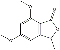 3-Methyl-5,7-dimethoxyisobenzofuran-1(3H)-one Structure