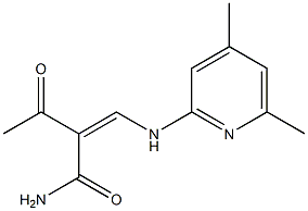 3-Oxo-2-[(Z)-(4,6-dimethyl-2-pyridinyl)aminomethylene]butanamide 구조식 이미지