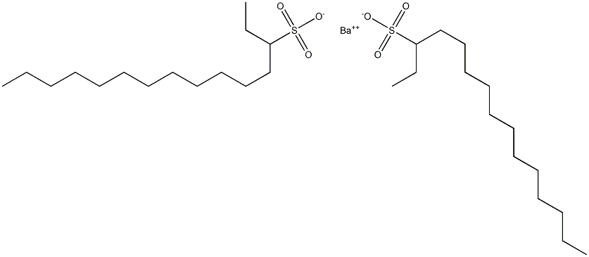 Bis(pentadecane-3-sulfonic acid)barium salt Structure