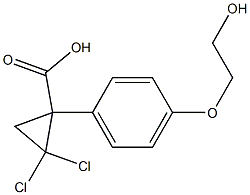 2,2-Dichloro-1-[4-(2-hydroxyethoxy)phenyl]cyclopropane-1-carboxylic acid Structure