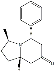 (3R,5S,8aS)-3-Methyl-5-phenyl-1,2,3,5,6,8a-hexahydroindolizin-7(8H)-one 구조식 이미지