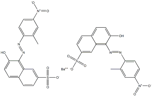 Bis[1-[(2-methyl-4-nitrophenyl)azo]-2-hydroxy-7-naphthalenesulfonic acid]barium salt 구조식 이미지