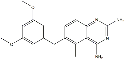 5-Methyl-6-(3,5-dimethoxybenzyl)quinazoline-2,4-diamine Structure
