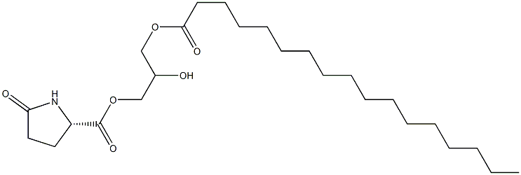 1-[(L-Pyroglutamoyl)oxy]-2,3-propanediol 3-heptadecanoate 구조식 이미지