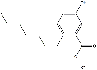 2-Heptyl-5-hydroxybenzoic acid potassium salt 구조식 이미지