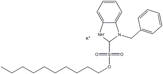 1-Benzyl-2-decyl-2,3-dihydro-1H-benzimidazole-2-sulfonic acid potassium salt 구조식 이미지