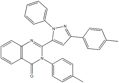 3-(4-Methylphenyl)-2-[3-(4-methylphenyl)-1-(phenyl)-1H-pyrazol-5-yl]quinazolin-4(3H)-one Structure