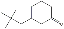 3-(2-Iodo-2-methylpropyl)cyclohexan-1-one Structure